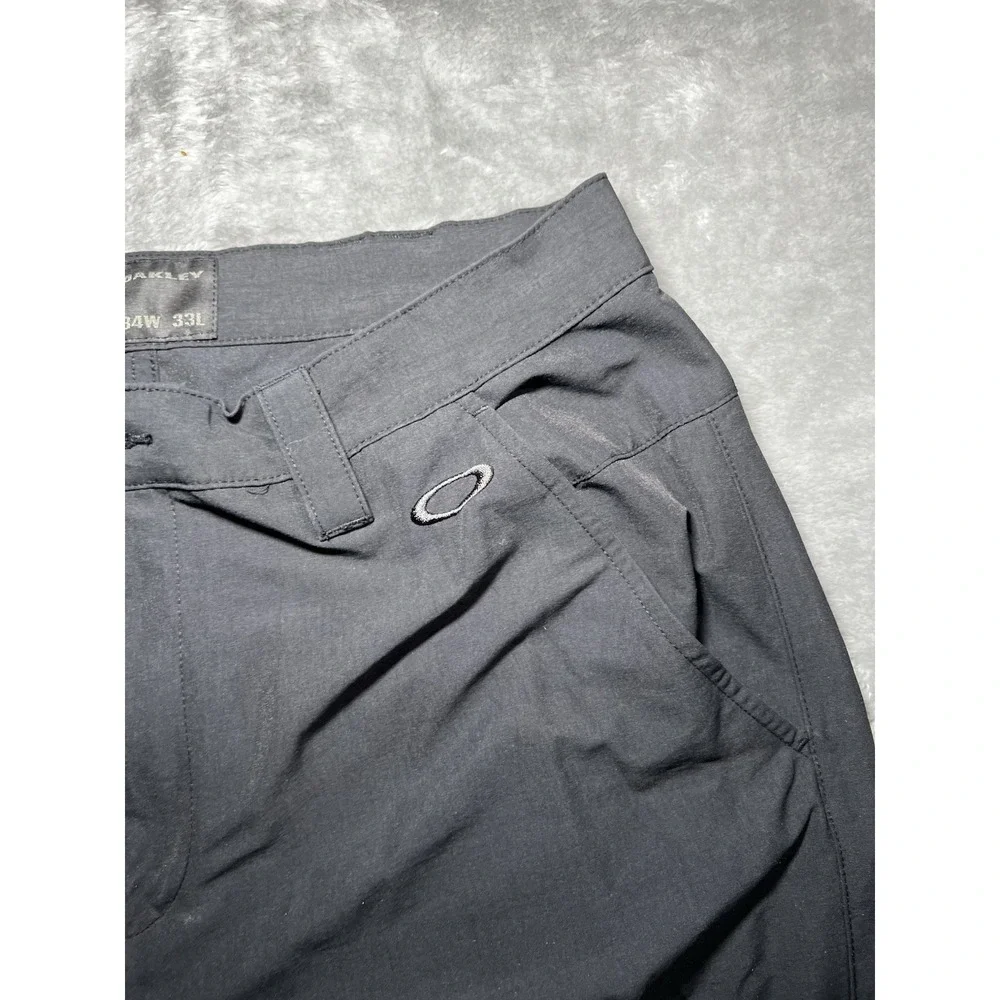 Oakley Pants Men Size 34x33 Black Performance Fit Activewear Golf Black